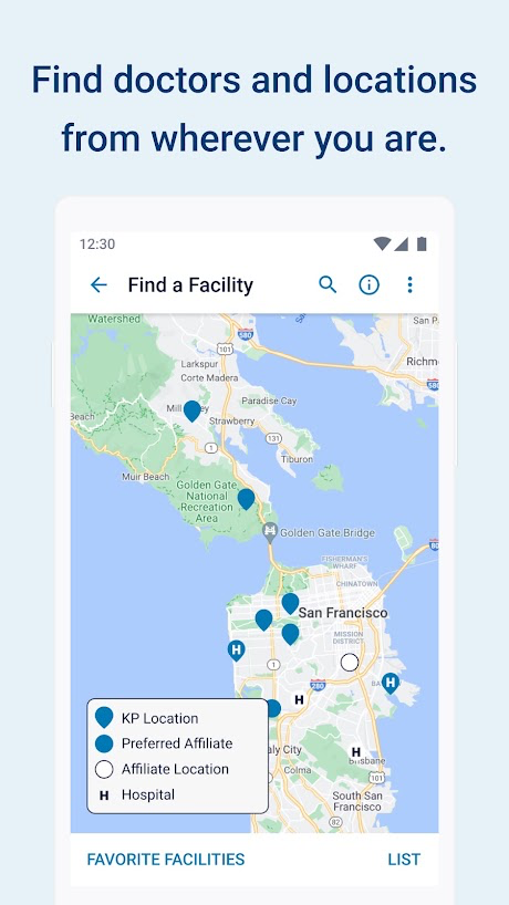 Kaiser Permanente app — records